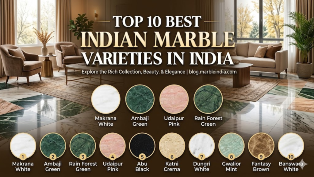 Top 10 Best Indian Marble Flooring Varieties in India