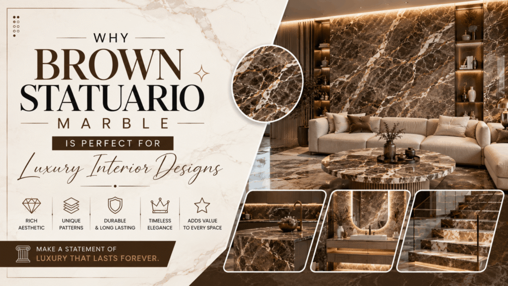 Why Brown Statuario Marble Is Perfect for Luxury Interior Designs