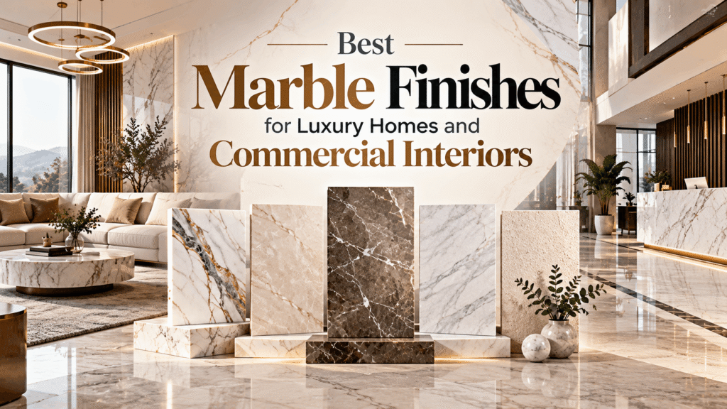 Best Marble Finishes for Luxury Homes and Commercial Interiors